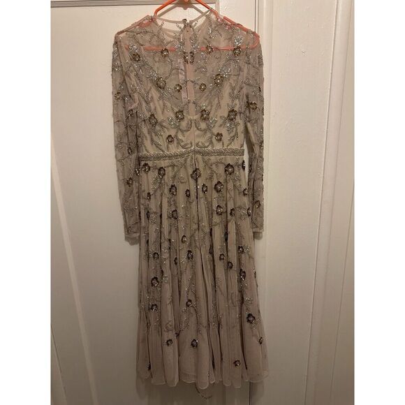 Mac Duggal Embellished Cream Midi Dress - Picture 5 of 11